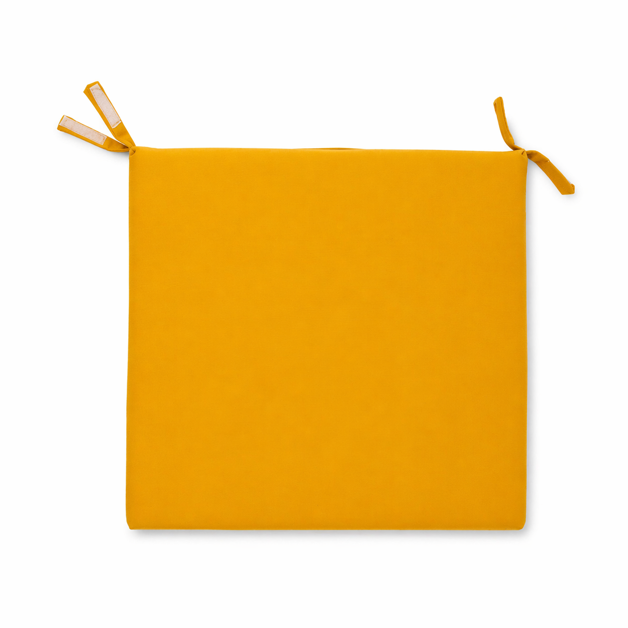 Cuscino seduta per sedia 45x47cm con velcro in poliestere – Giallo Ocra