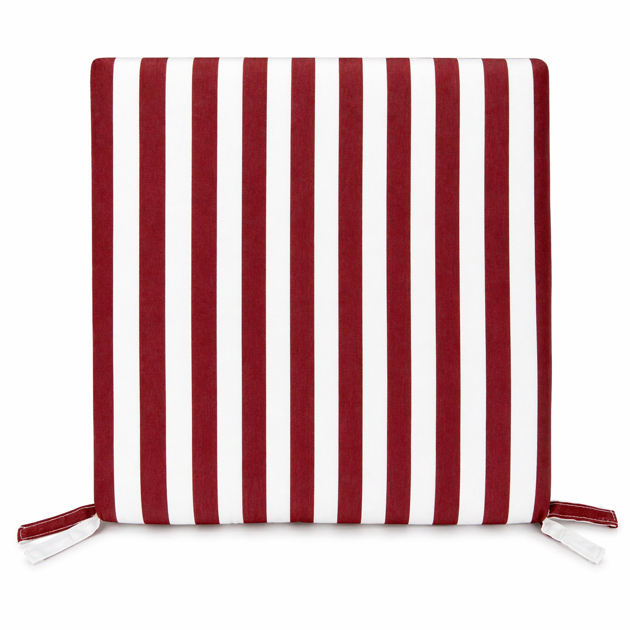 Cuscino seduta per sedia 45x47cm con velcro in poliestere – Bordeaux/Bianco