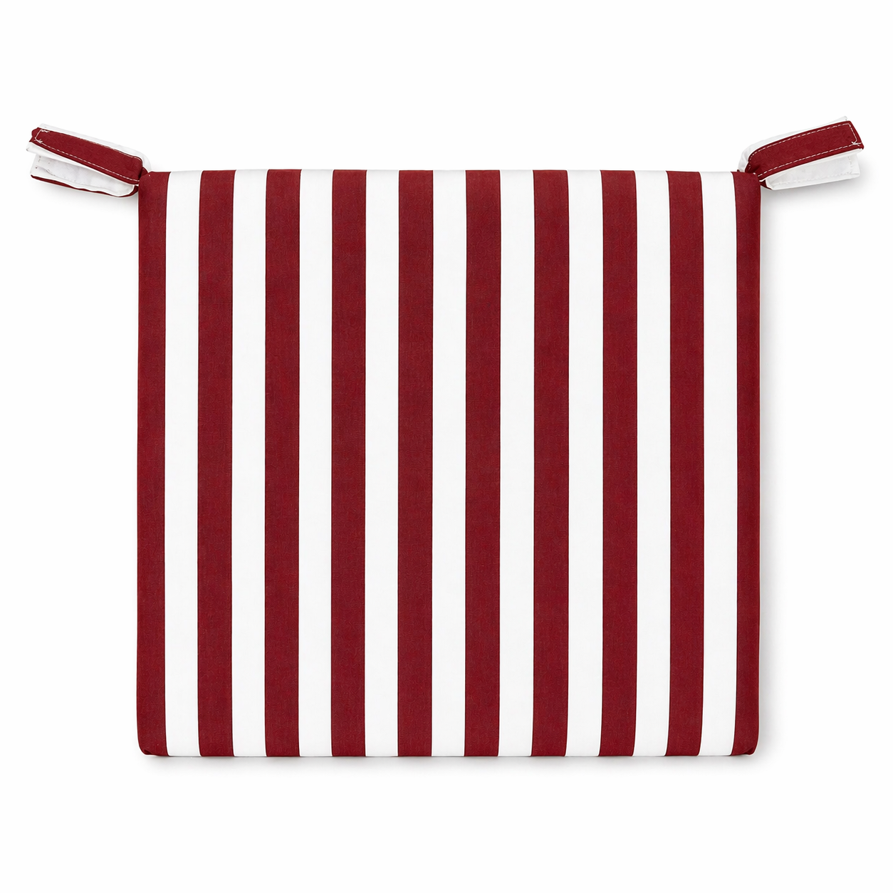 Cuscino seduta per sedia 45x47cm con velcro in poliestere – Bordeaux/Bianco