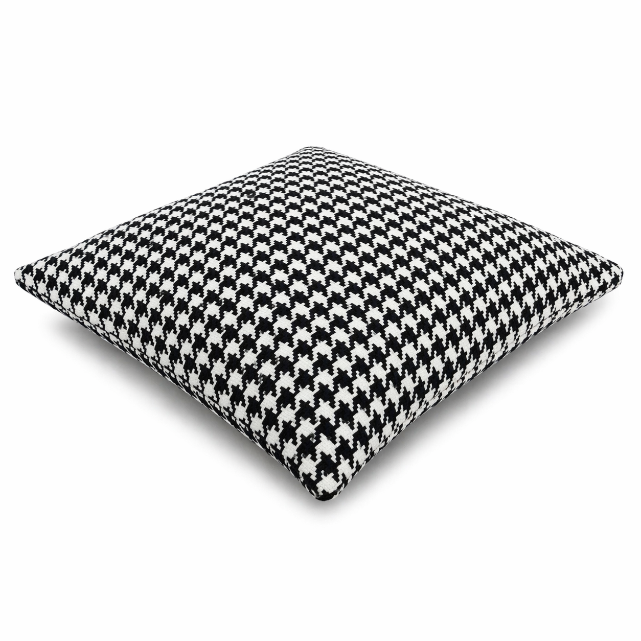 Cuscino decorativo 45x45 cm Sfoderabile in poliestere - Nero/Bianco