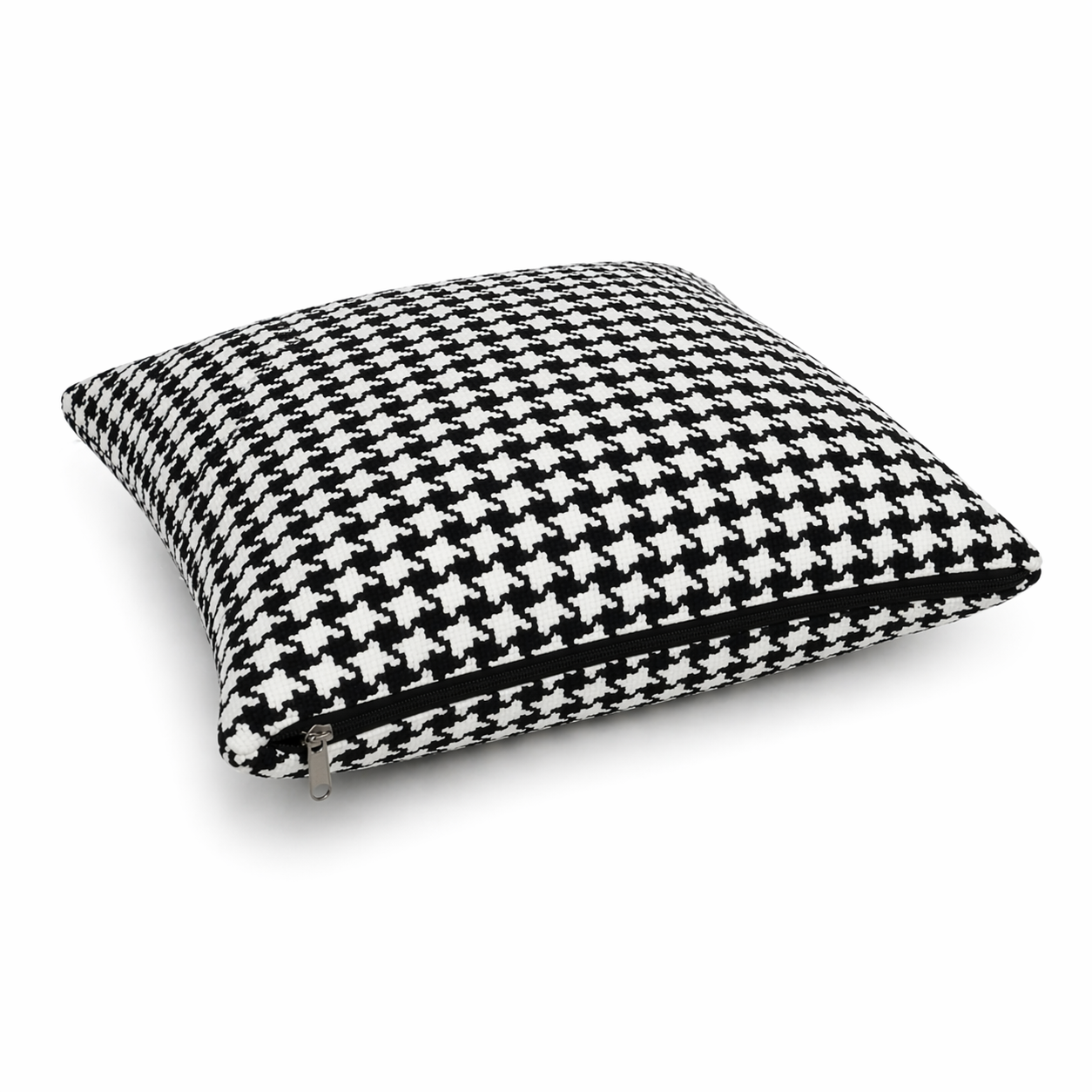 Cuscino decorativo 45x45 cm Sfoderabile in poliestere - Nero/Bianco