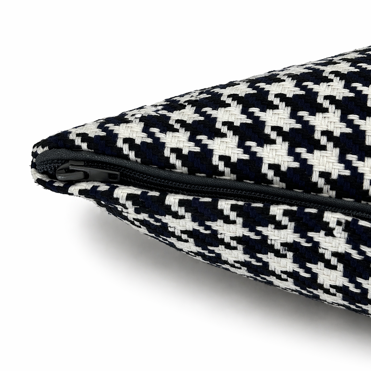 Cuscino decorativo 45x45 cm Sfoderabile in poliestere - Nero/Bianco