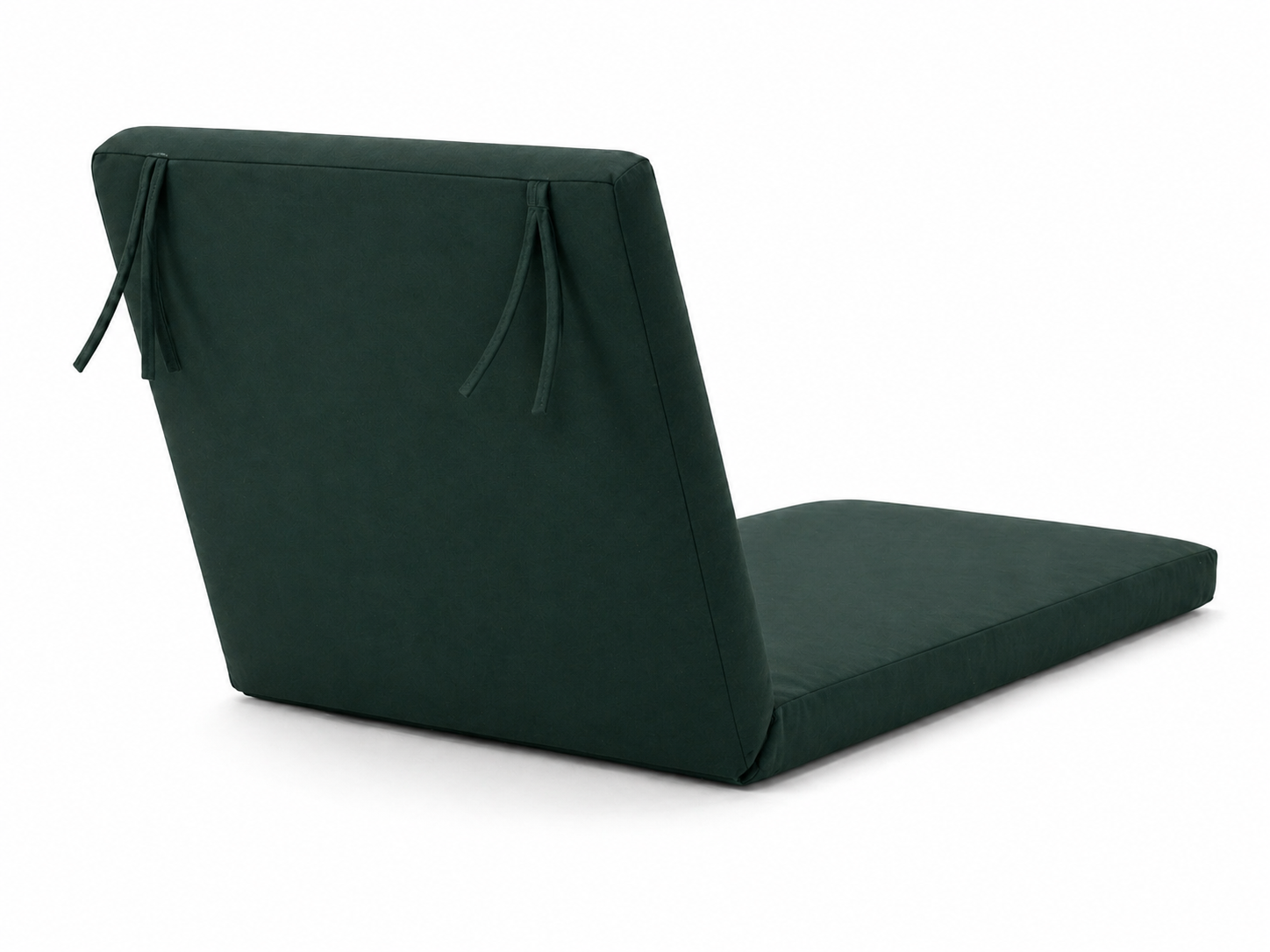 Cuscino per lettino da esterno 192x61 cm con schienale reclinabile e velcro in poliestere – Verde