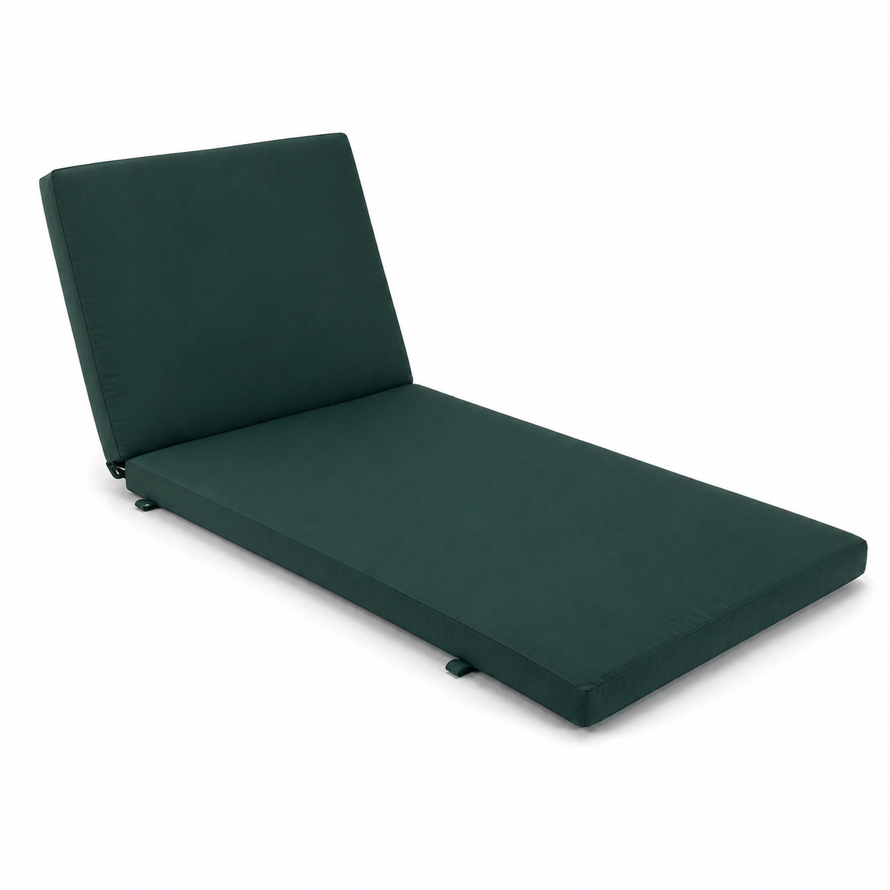 Cuscino per lettino da esterno 192x61 cm con schienale reclinabile e velcro in poliestere – Verde