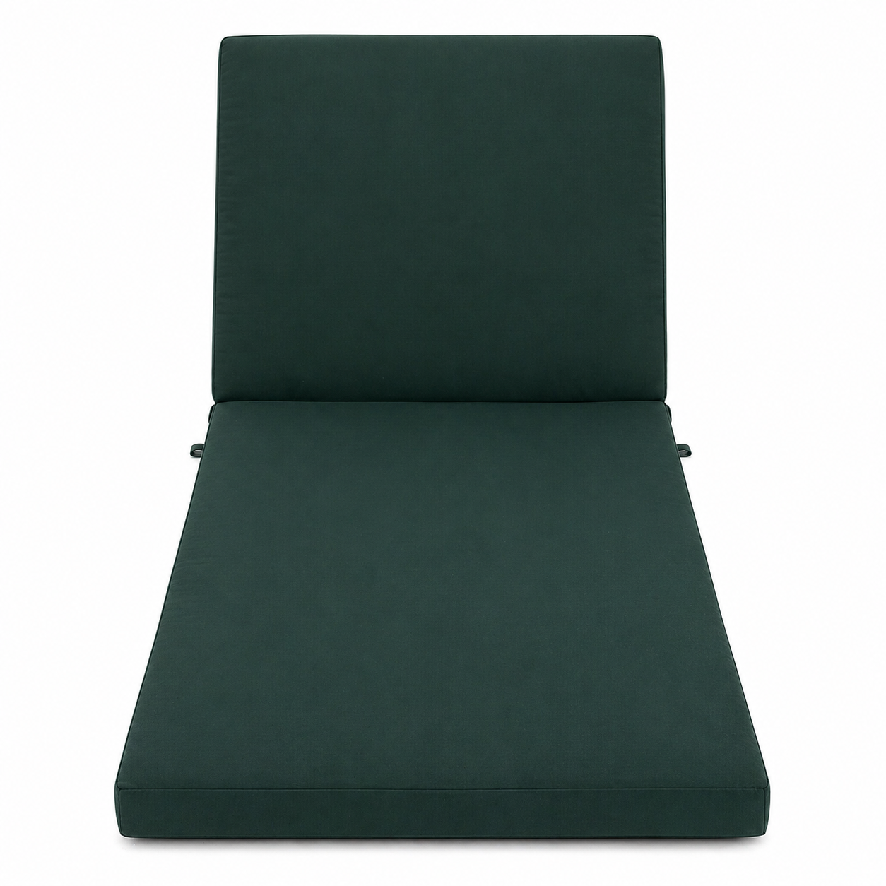Cuscino per lettino da esterno 192x61 cm con schienale reclinabile e velcro in poliestere – Verde