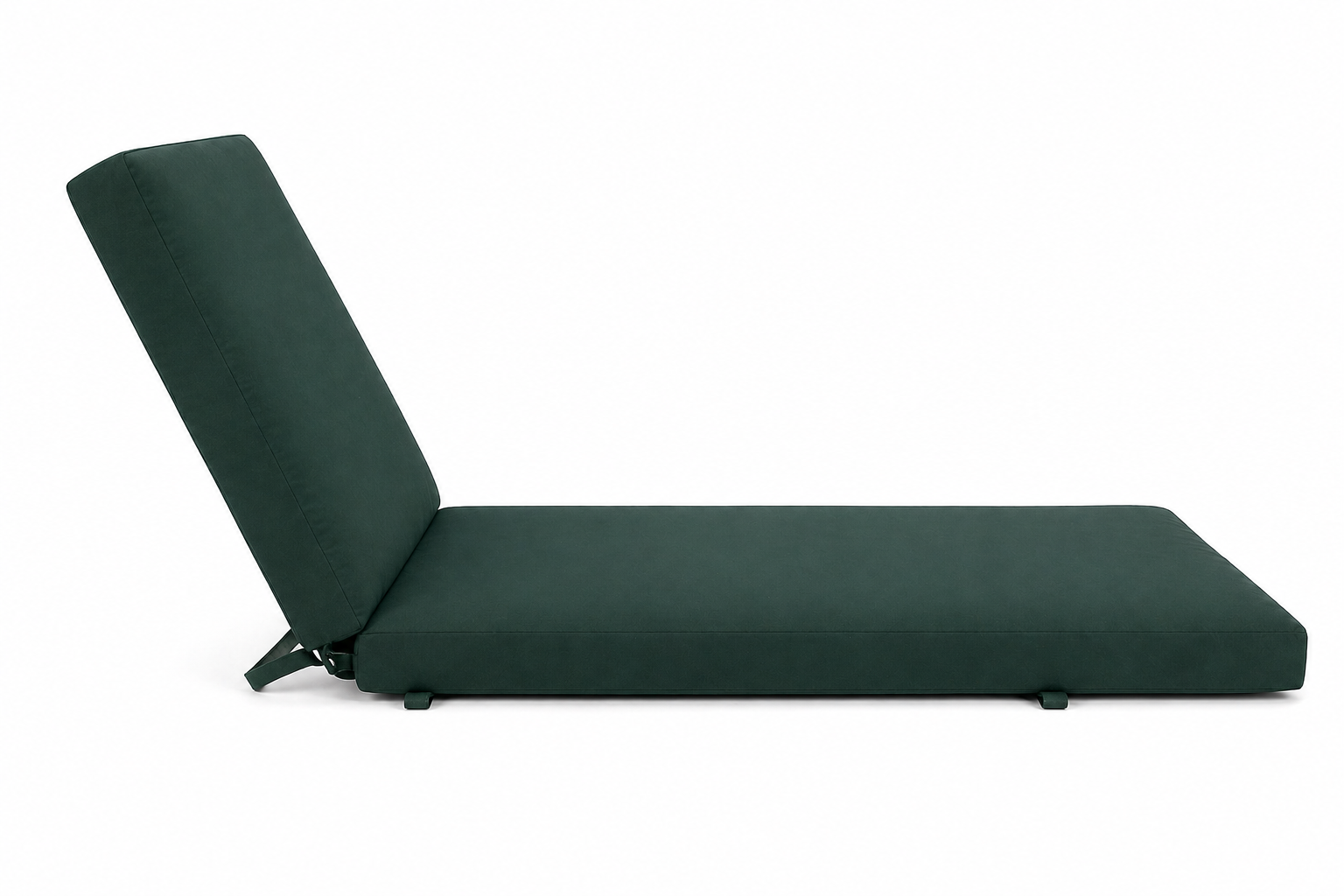 Cuscino per lettino da esterno 192x61 cm con schienale reclinabile e velcro in poliestere – Verde