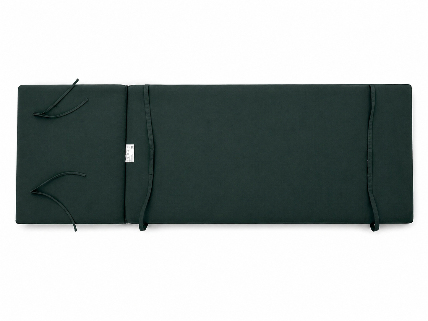 Cuscino per lettino da esterno 192x61 cm con schienale reclinabile e velcro in poliestere – Verde