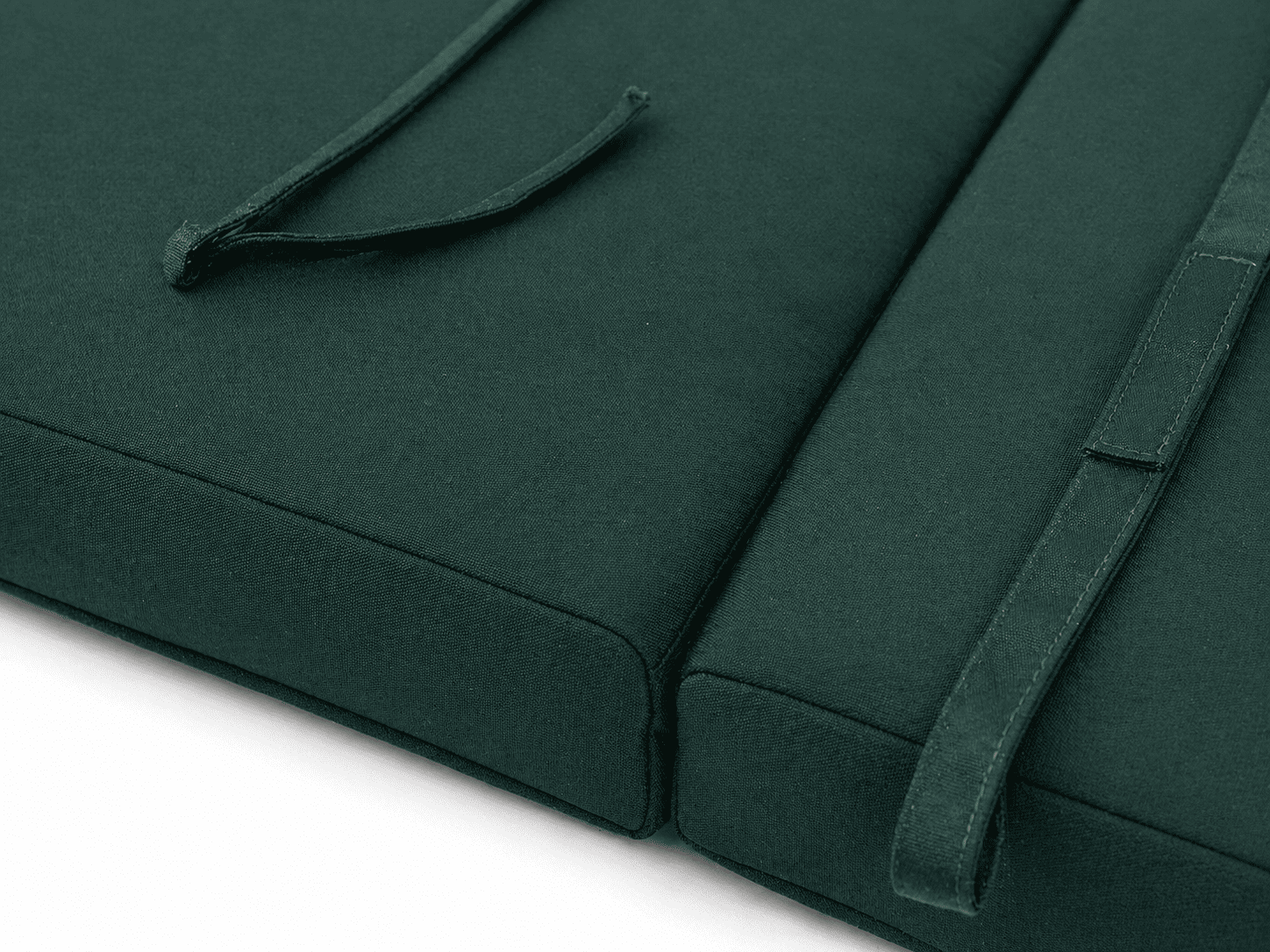 Cuscino per lettino da esterno 192x61 cm con schienale reclinabile e velcro in poliestere – Verde