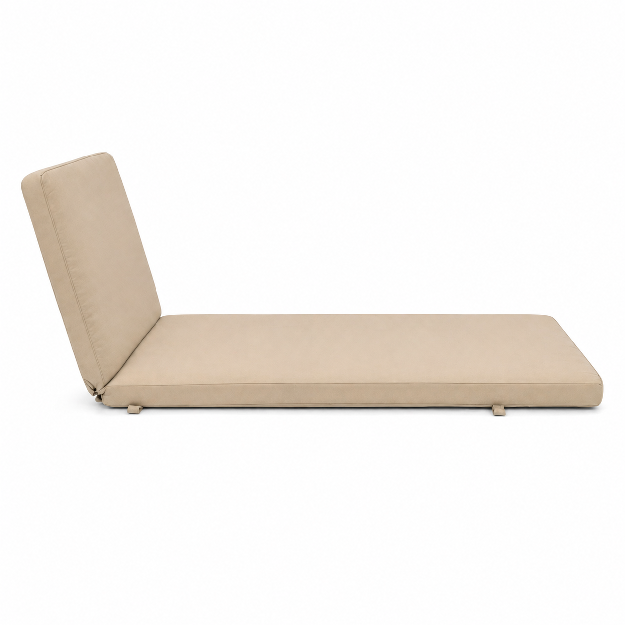 Cuscino per lettino da esterno 192x61 cm con schienale reclinabile e velcro in poliestere – Beige