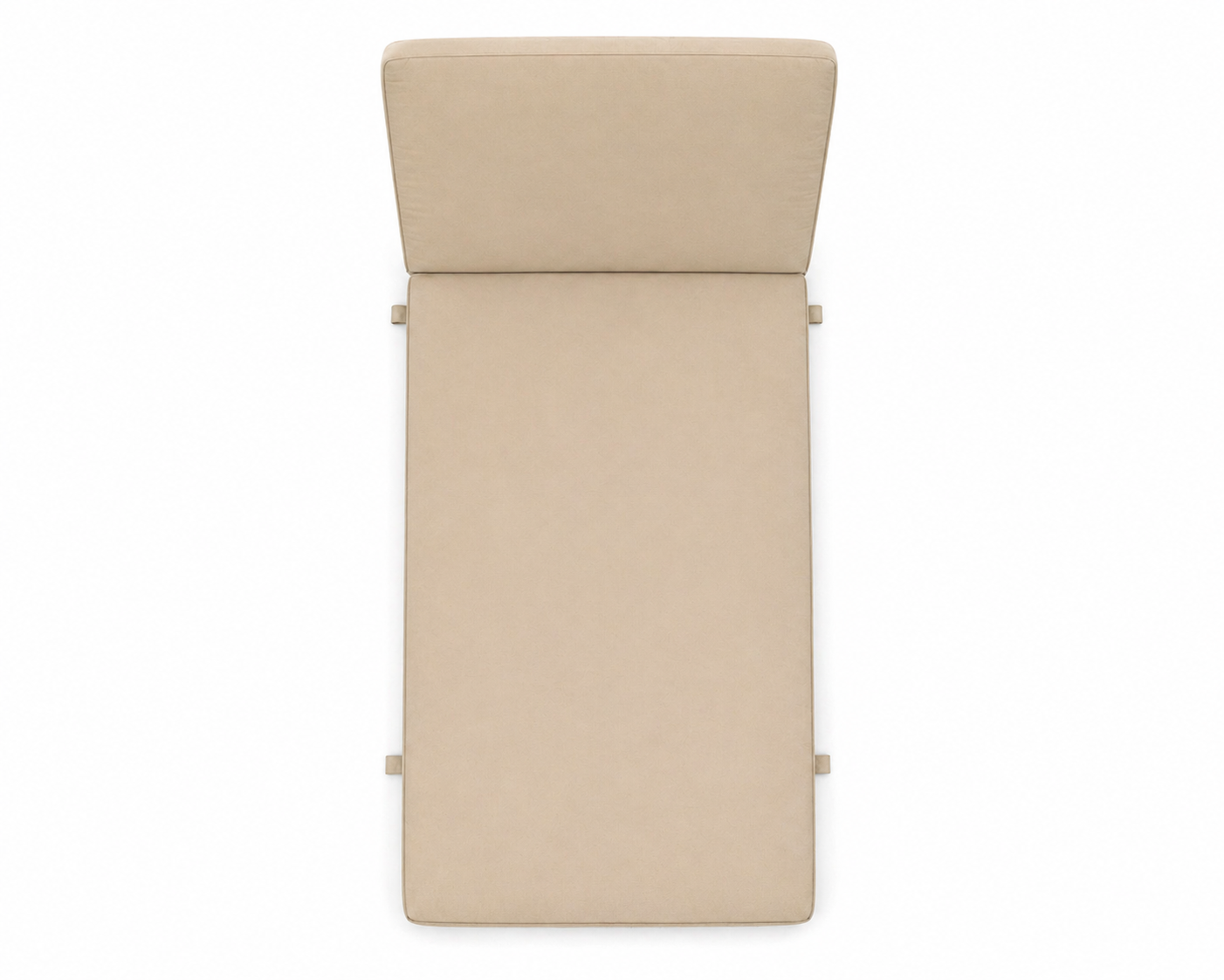 Cuscino per lettino da esterno 192x61 cm con schienale reclinabile e velcro in poliestere – Beige