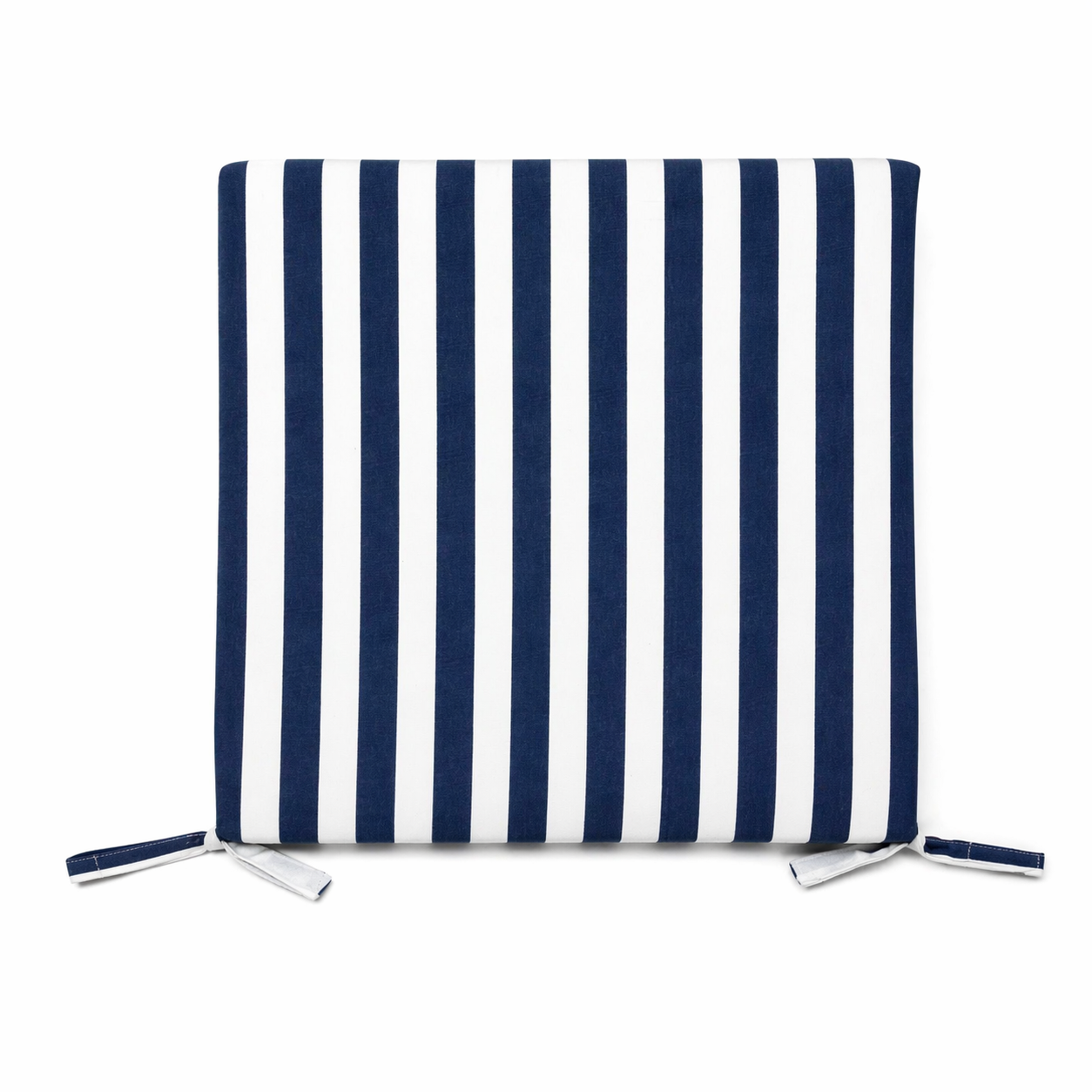 Cuscino seduta per sedia 45x47cm con velcro in poliestere – Blu/Bianco