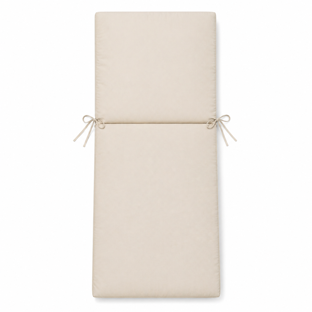 Cuscino per lettino da esterno 190x60 cm con schienale reclinabile e laccetti in poliestere – Beige