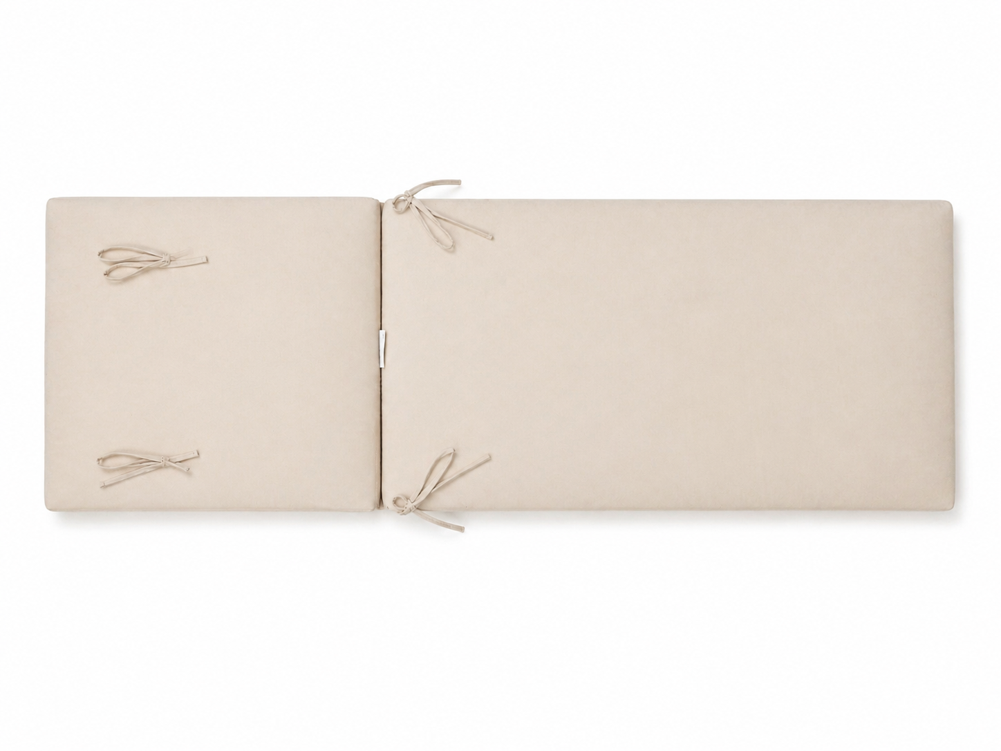 Cuscino per lettino da esterno 190x60 cm con schienale reclinabile e laccetti in poliestere – Beige