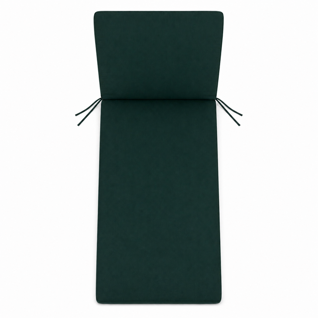 Cuscino per lettino da esterno 190x60 cm con schienale reclinabile e laccetti in poliestere – Verde