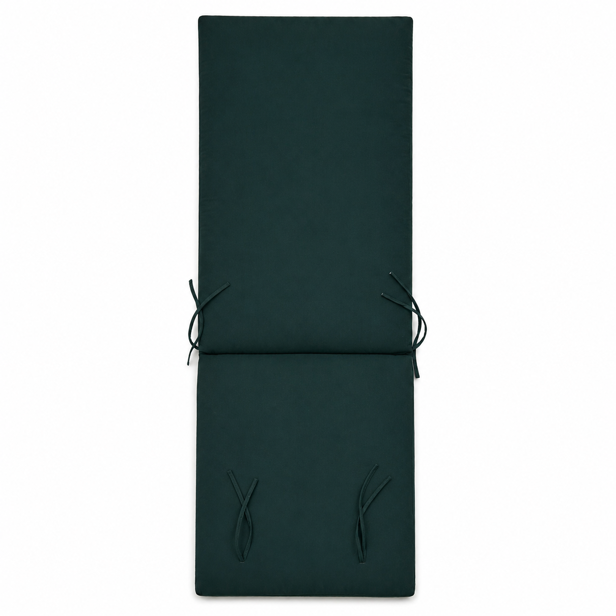Cuscino per lettino da esterno 190x60 cm con schienale reclinabile e laccetti in poliestere – Verde