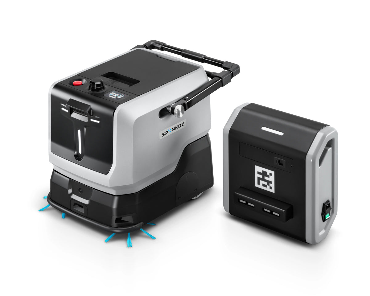 Robot Lavapavimenti Professionale Autonomo Sparkoz TN10 Pro – 4 in 1 con Workstation e Serbatoio Mobile