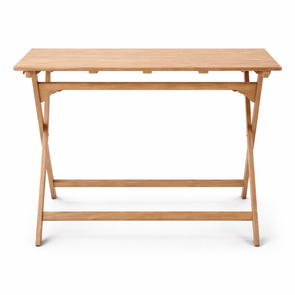 Tavolo Pieghevole da Giardino in Legno Teak Massello Rettangolare – Banchetto
