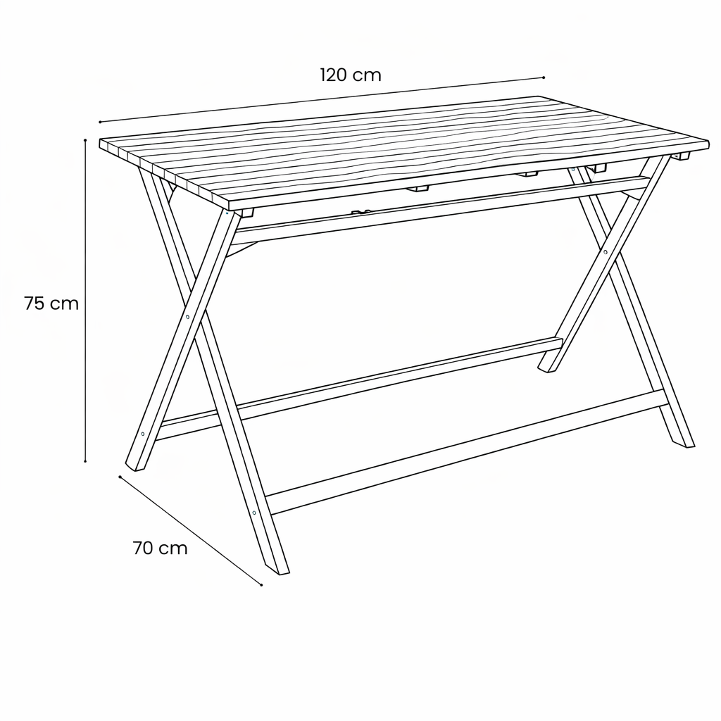Tavolo Pieghevole da Giardino in Legno Teak Massello Rettangolare – Banchetto