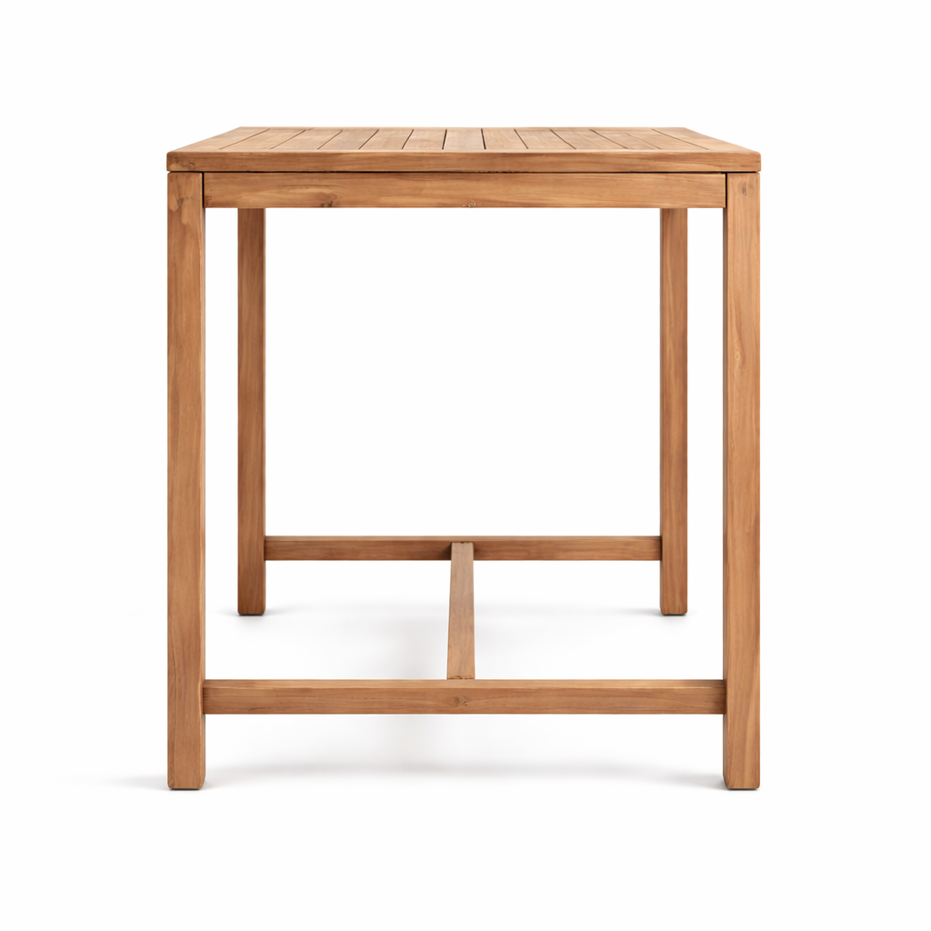Tavolo Bar Large da Giardino 120x70 cm in Legno Teak Massello