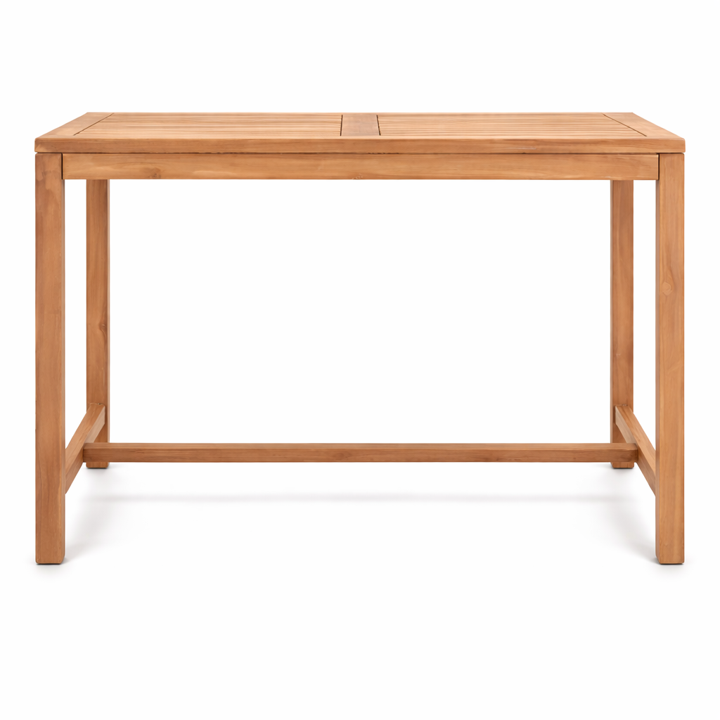 Tavolo Bar Large da Giardino 120x70 cm in Legno Teak Massello