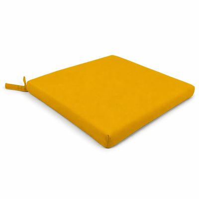 Cuscino seduta per sedia 45x47cm con velcro in poliestere – Giallo Ocra