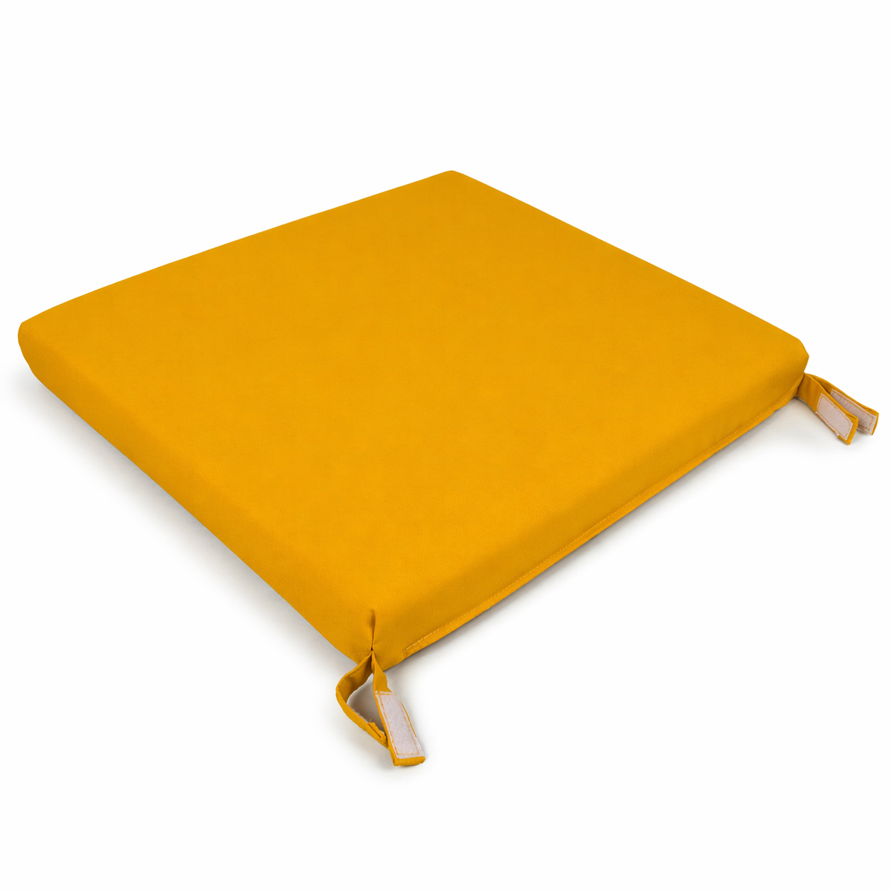 Cuscino seduta per sedia 45x47cm con velcro in poliestere – Giallo Ocra