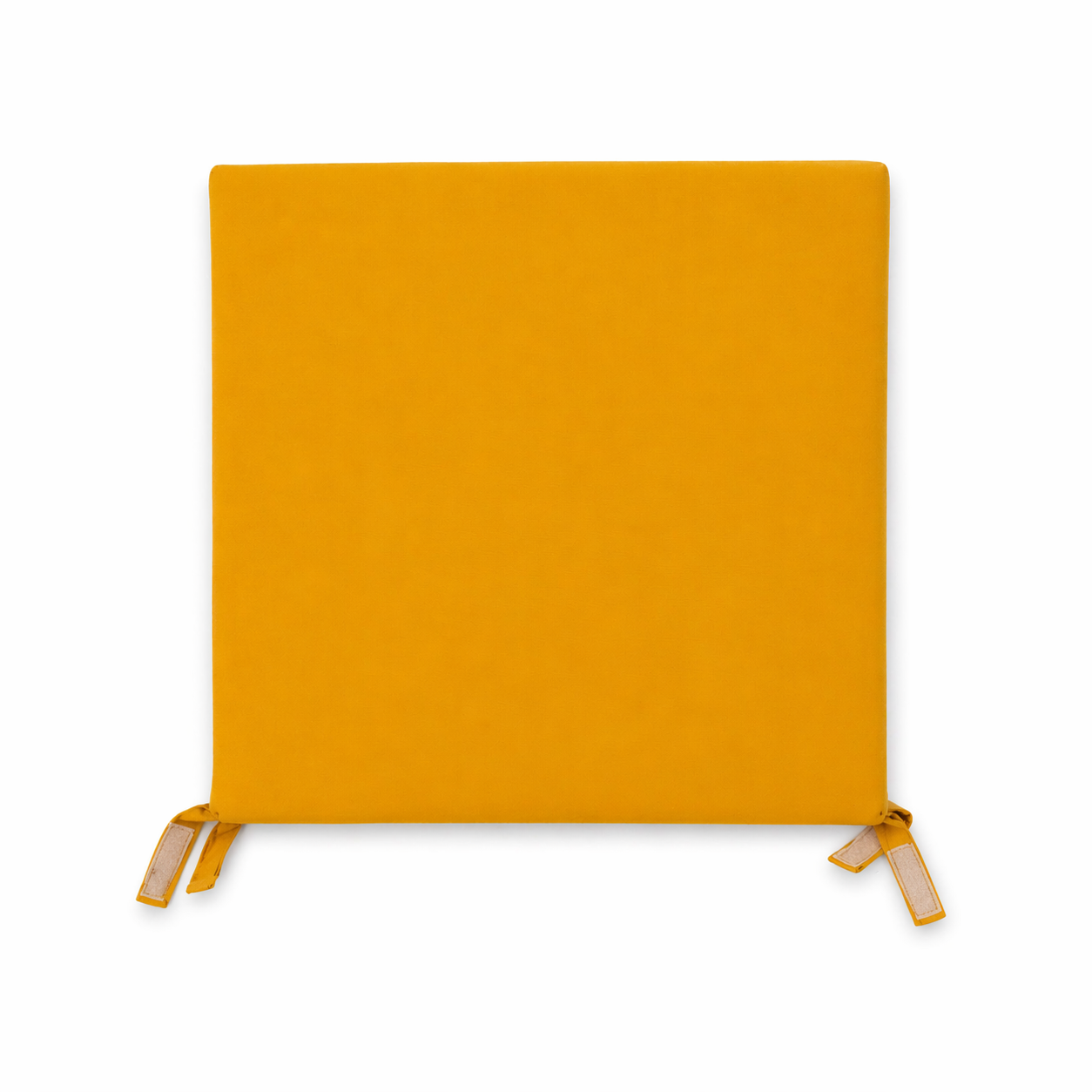 Cuscino seduta per sedia 45x47cm con velcro in poliestere – Giallo Ocra