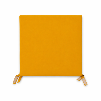 Cuscino seduta per sedia 45x47cm con velcro in poliestere – Giallo Ocra