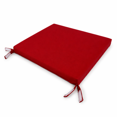 Cuscino seduta per sedia 45x47cm con velcro in poliestere – Bordeaux