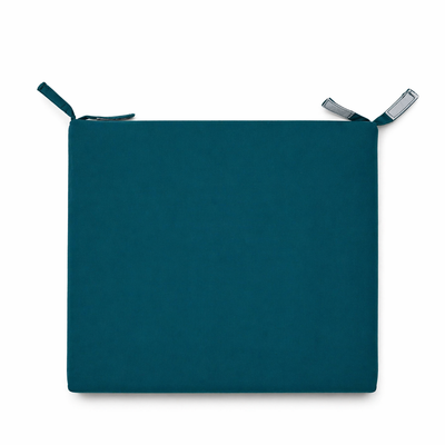 Cuscino seduta per sedia 45x47cm con velcro in poliestere – Verde Petrolio