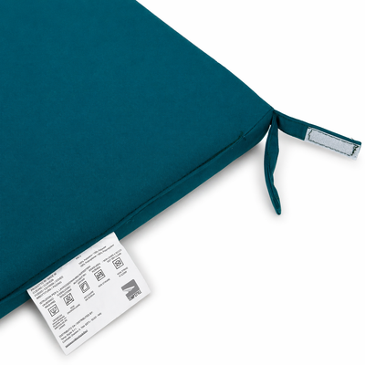 Cuscino seduta per sedia 45x47cm con velcro in poliestere – Verde Petrolio