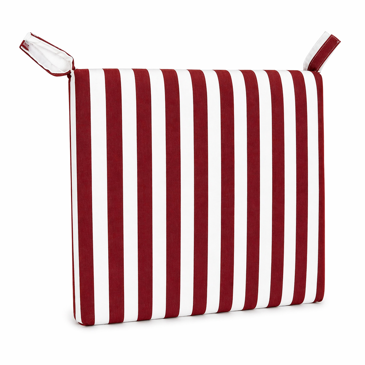 Cuscino seduta per sedia 45x47cm con velcro in poliestere – Bordeaux/Bianco