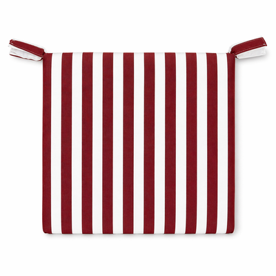 Cuscino seduta per sedia 45x47cm con velcro in poliestere – Bordeaux/Bianco