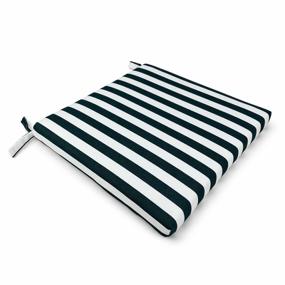 Cuscino seduta per sedia 45x47cm con velcro in poliestere – Verde/Bianco