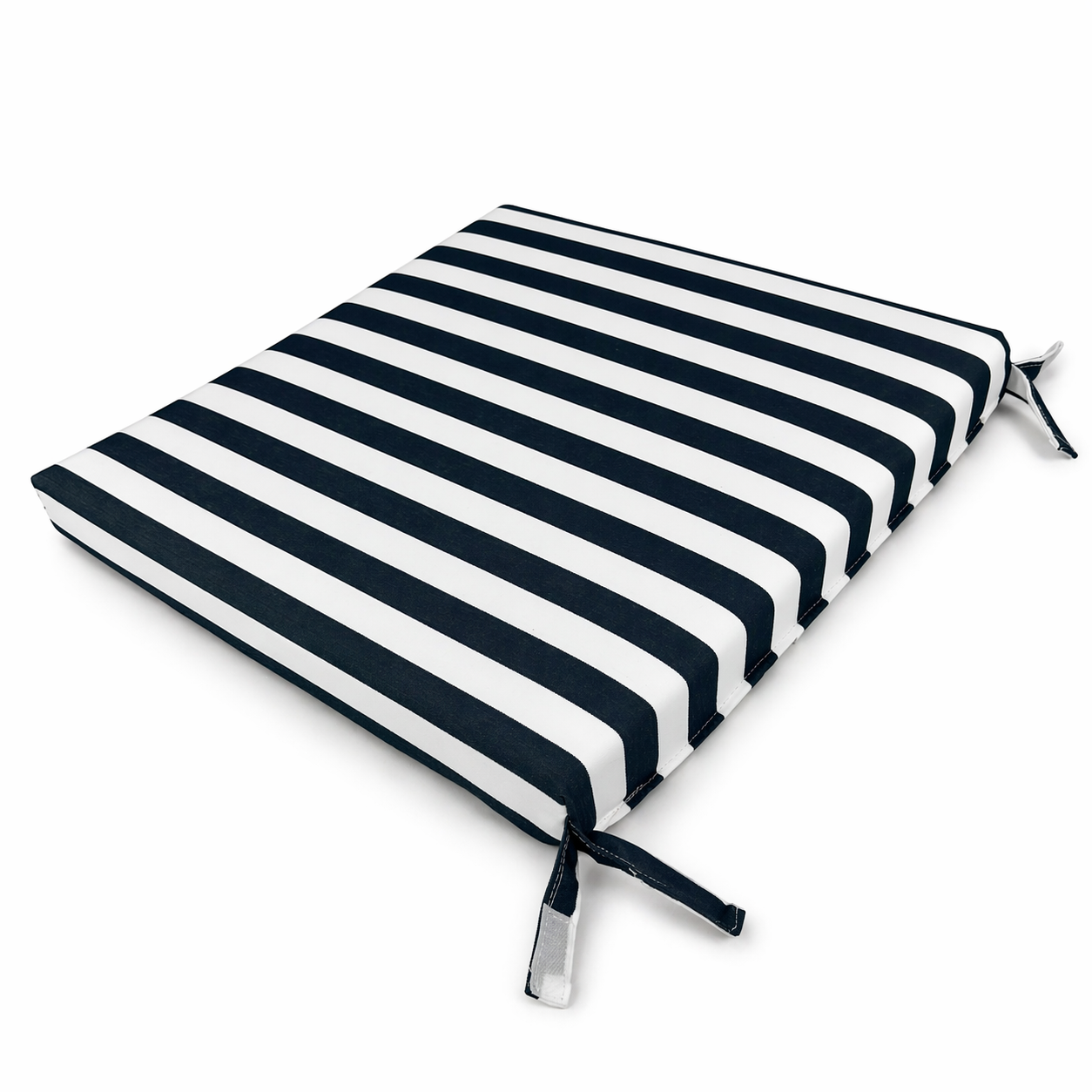 Cuscino seduta per sedia 45x47cm con velcro in poliestere – Verde/Bianco