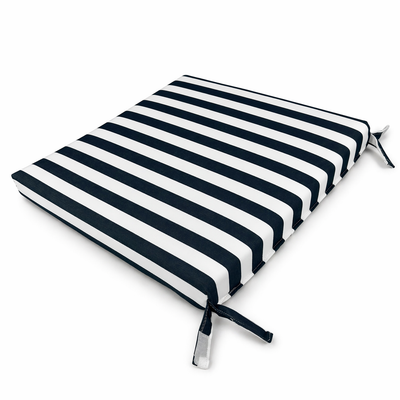 Cuscino seduta per sedia 45x47cm con velcro in poliestere – Verde/Bianco