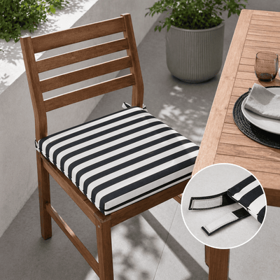 Cuscino seduta per sedia 45x47cm con velcro in poliestere – Verde/Bianco