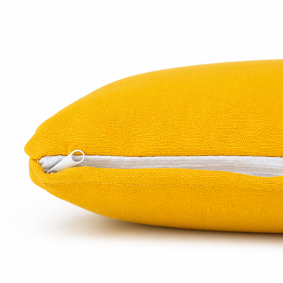 Cuscino decorativo 45x45 cm Sfoderabile in poliestere - Giallo Ocra