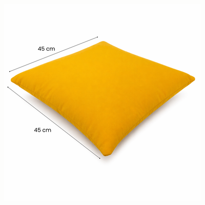 Cuscino decorativo 45x45 cm Sfoderabile in poliestere - Giallo Ocra