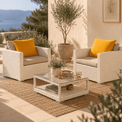 Cuscino decorativo 45x45 cm Sfoderabile in poliestere - Giallo Ocra