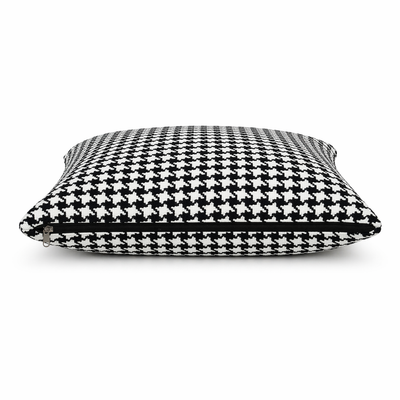 Cuscino decorativo 45x45 cm Sfoderabile in poliestere - Nero/Bianco