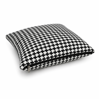 Cuscino decorativo 45x45 cm Sfoderabile in poliestere - Nero/Bianco
