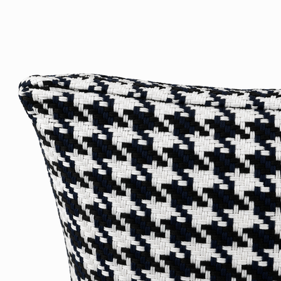 Cuscino decorativo 45x45 cm Sfoderabile in poliestere - Nero/Bianco