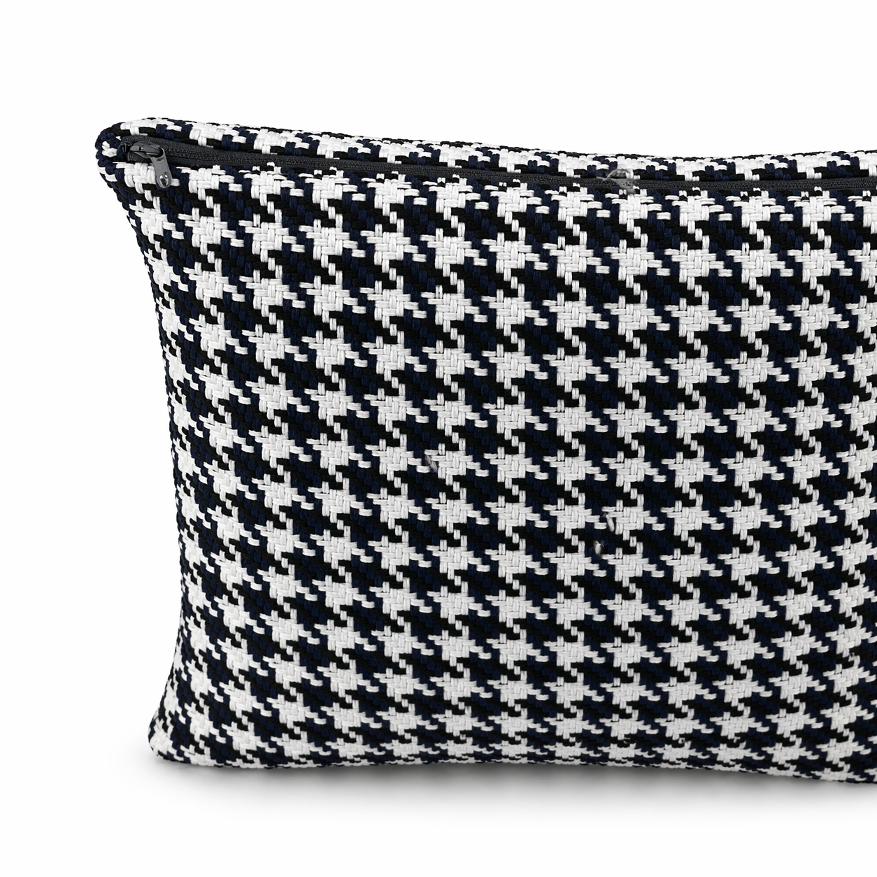 Cuscino decorativo 45x45 cm Sfoderabile in poliestere - Nero/Bianco