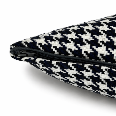 Cuscino decorativo 45x45 cm Sfoderabile in poliestere - Nero/Bianco