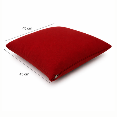 Cuscino decorativo 45x45 cm Sfoderabile in poliestere - Bordeaux