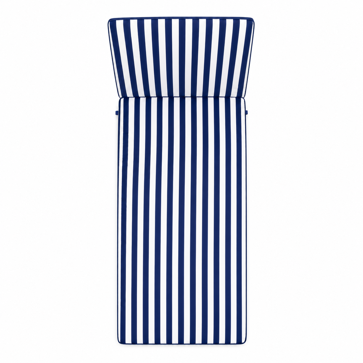Cuscino per lettino da esterno 192x61 cm a righe con schienale reclinabile e velcro in poliestere – Blu/Bianco