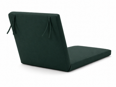 Cuscino per lettino da esterno 192x61 cm con schienale reclinabile e velcro in poliestere – Verde