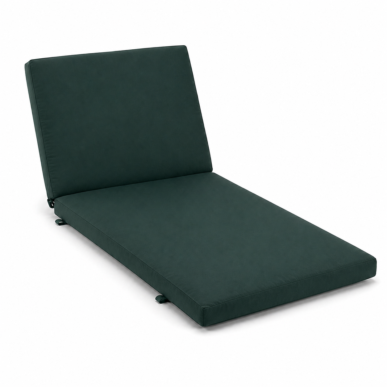 Cuscino per lettino da esterno 192x61 cm con schienale reclinabile e velcro in poliestere – Verde