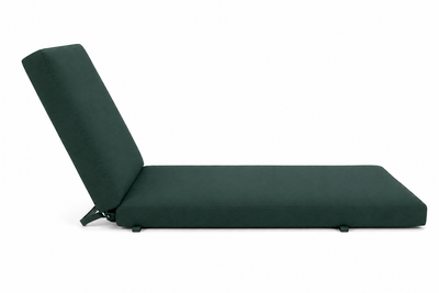 Cuscino per lettino da esterno 192x61 cm con schienale reclinabile e velcro in poliestere – Verde